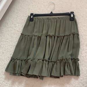 army green skirt